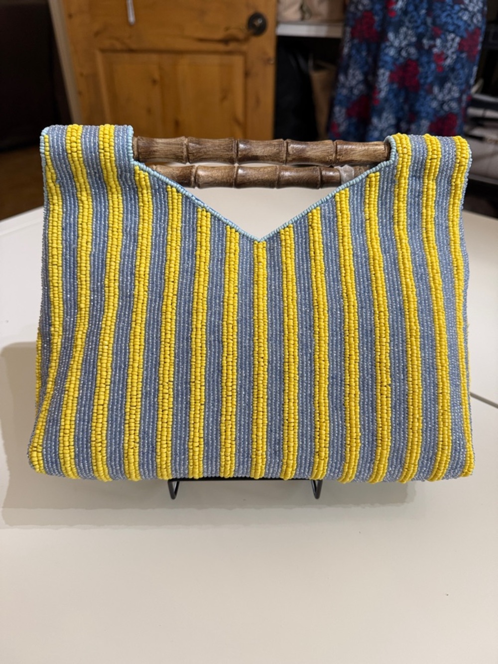 Handcrafted In India | Amalfi Southern Italy Beaded Top Handle Clutch 🇮🇹🍷 - Picture 6 of 12